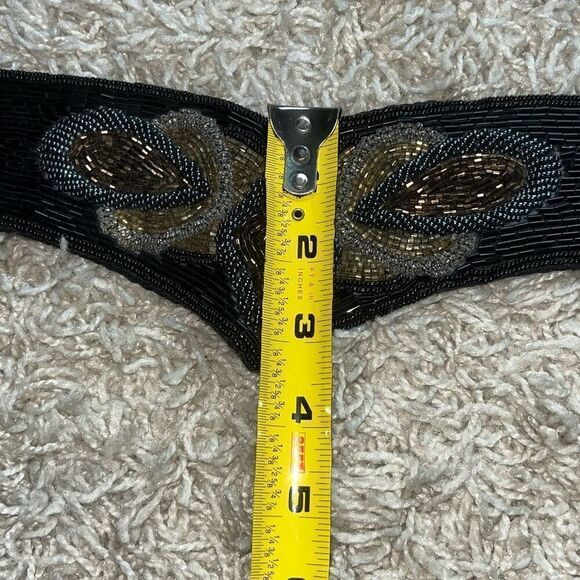 Vintage Morgan Taylor beaded belt-1980s Small - Picture 8 of 10